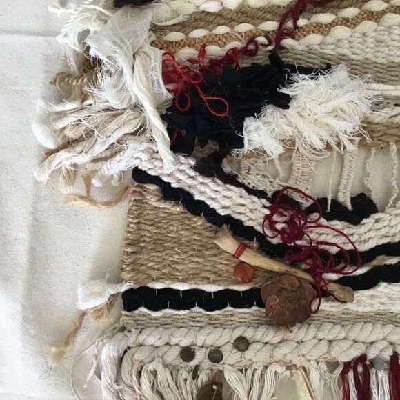 COPY - OOAK handmade woven wall hanging earth tones. A0005 - Picture 5 of 10